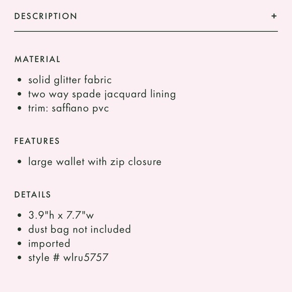 Kate spade joeley glitter large continental wallet - Picture 4 of 4